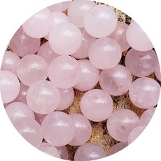 천연 보석 원석 원형 루즈 스톤 스페이서 비즈를 만드는 청무 6mm 인디언 아가미 비즈 모음 코드 주얼리 백 레드 박스가 있는 팔찌 목걸이 액세서리 공급 - 130개, pink rose quartz, 1개