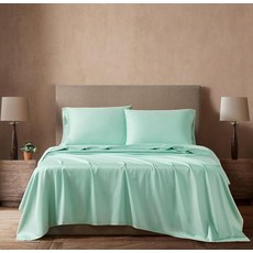 ECLATIS LINEN 린넨 CloSET 세트 럭셔리 300수 면 새틴 표준 베개 커버 2개 세트 라이트 그레이 289509, 트윈, 청록색