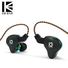 KBEAR KS2 유선 인이어 이어폰 줄 1DD+1BA [1년AS], 그린 J019