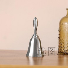 手搖鈴鐺 青銅鈴鐺 復古鈴鐺 酒吧傳菜鈴 時尚工藝品, 光麵鈴鐺 古錫色, 古錫色