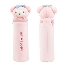 산리오 캐릭터 마이멜로디 원통 봉제 필통 25cm 인형 파우치, 1개