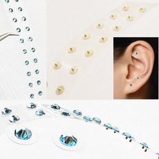 [티-어랑] 귀지압이혈패치 이어테라피 3M 의료용테이프 4mm / 20P 크리스탈 귀지압패치 이혈패치 귀침 이침 귀혈자리 귀침효과 귀침 수지침