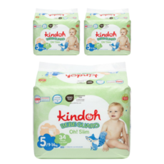 킨도 프리미엄 오슬림 베베가드 팬티형기저귀 3팩 공용, 5단계, 102매