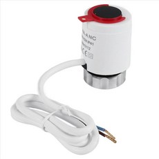 230V 일반적으로 닫힌 NC M30X1.5mm 바닥 난방 TRV 온도 조절기 라디에이터 밸브를위한 전기 열 액추에이터, White, 1개, 하얀색