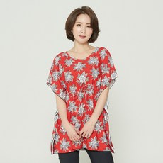 ILIKAI 女款玫瑰紅寬鬆版型泳衣上衣+下衣套裝