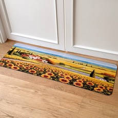 룰루홈 규조토 발매트 욕실 화장실 주방 재물운 금전운, 황금해바라기 들판