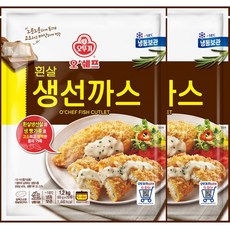 [오뚜기] 오쉐프 흰살 생선까스 (1200g) x 2봉, 2개