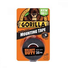 고릴라 마운팅 강력 양면 테이프 블랙 25.4mm x 1.52M 겔테이프 강력양면테이프, 1개