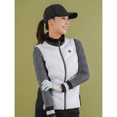 엘르골프 여성 배색 포인트 중량 다운 베스트 6H81452