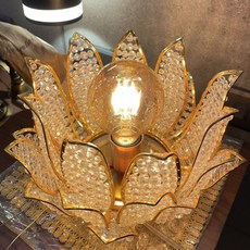 HUGO LIGHTING 水晶蓮花檯燈 臥室床頭小夜燈 歐式宮廷風