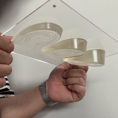 투명 실리콘 구두 운동화 키높이 뒤꿈치 1cm 깔창