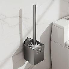 히즈플랜 욕실 변기 청소솔, 메탈 그레이, 1개