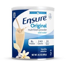 Ensure Original 엔슈어 오리지널 파우더 바닐라맛 쉐이크 14oz(397g) Nutrition Powder Vanilla 9g 단백질, 400g, 6개