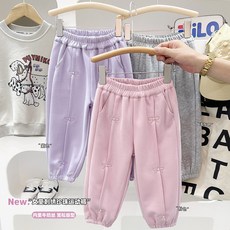 女童褲子春鞦款運動褲2025新款兒童鞦裝新款運動褲中大童休閒衛褲