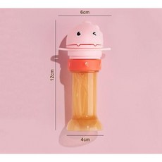귀여운 공룡 아기 유아 초등학생용 성인용 휴대용 스트로우 캡 교체용빨대 외출용 (1+1), 2. 분홍색(1+1)