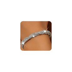 ECLATIS Navirix 유럽풍 고품격 실버 트위스트 크리스탈 스트레치 디자인 팔찌 여성 반짝이는 라인스톤 테니스 CZ 뱅글 신부 프롬 하이퀄리티 주얼리 액세서리 라지