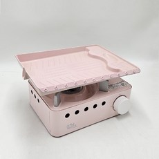 신제품 핑크블룸미니플러스 2종세트(버너+불판) 휴대용가스버너 휴대용가스렌지 1인그릴 캠핑버너세트 냄비세트 후라이팬세트 불판세트, A.미니플러스2종세트(미니플러스버너+불판)