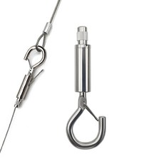 액자걸이 와이어 후크 고리 액자 그림 사진걸이 와이어줄 다보, 와이어 안전후크 S, 1개