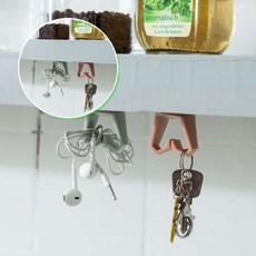 쌍문상회 천장고리 고리 부착식후크 다용도 걸이 조리도구걸이 주방 찬장 주방걸이 천장걸이 컵걸이 행주걸이 소품걸이 천장거치대 싱크대고리 40872EA, 4찬장걸이-화이트