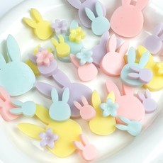미니 데코 토끼 9구 몰드 4사이즈 토끼몰드, 반투명