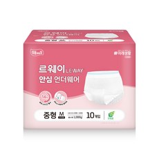 [리뉴얼] 르웨이 팬티기저귀 국내산 안심 언더웨어 중형 1Box (80매), 10개입, 8개