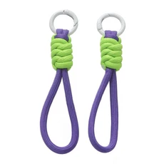 파라코드 꼰 우븐 키 체인 손목 로프 전화 케이스 분실 방지 스트랩 링 생존 도구 배낭 버클 12cm, 24 Color 15
