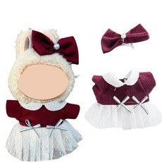 해외 SILFGRLF 수제 크로셰 옷 세트 17cm 라부부 인형 액세서리 포함 3피스 니트 의상 RC29 미국매장정품+ 1724077, .0002.RC16.