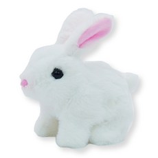 움직이는 강아지 토끼 고양이 인형 9종 리트리버 허스키 동물인형, 16cm, 토끼 화이트, 1개