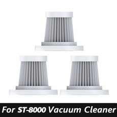 자동차 진공 청소기 HEPA 필터 무선 교체 액세서리, st-8000용, 3개
