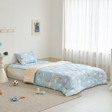 모던하우스 마미허그 소프트워싱 클라우드베어 차렵이불, 블루