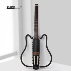 祖瑪折疊靜音吉他電箱 初學入門便攜旅行民謠古典無頭木吉他 左右手通用智能靜音吉他, 古典金屬黑, 1個