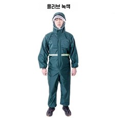 농약방제복 전신 살포 일체형 남녀공용 후드 작업복 방진복 보호, 올리브 그린 XL-170-175cm × 올리브 XL(1