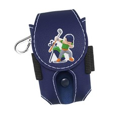 Zeyuan 골프공 허리 가방 휴대용 다용도 전문가용 PU 가죽 소재 여성/남성용 골프공 파우치, 5cm x 9cm, 파란색