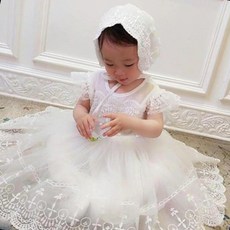 화이트 웨딩드레스 유아 공주 레이스 셀프촬영 꽃받이