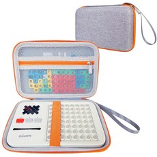 GiiKER 슈퍼 블록 퍼즐 게임용 JC INE 하드 캐리링 케이스 GiiKER 브레인 티저 퍼즐용 보호 보관 홀더 인터랙티브 핸드헬드 게임 콘솔 액세서리 오렌지 케이스만 해당, Orange-Grey