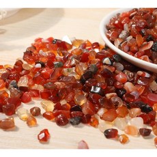 念念不忘 紅瑪瑙碎石 魚缸造景 花盆裝飾 消磁淨化 能量風水擺件, 紅瑪瑙碎石/包