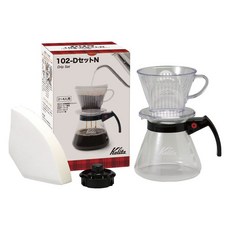 칼리타 102-D 핸드 드립 세트 N, 드리퍼+커피필터+500서버+메저컵+드리퍼받침, 1개, 500ml