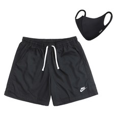 NIKE LOGO刺繡運動短褲+時尚口罩