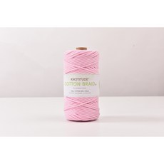 3mm 고급 마크라메실 순면우동사 100m 네트백 스트링 컬러우동실 코튼 브레이드 색실, 07-Pink