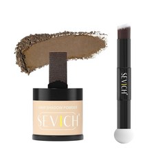 SEVICH 그레이 헤어 터치업 스틱 & 헤어라인 파우더 콤보 흰머리 커버용 루트 컨실러 즉각적인 터치 업 스파 스 필러 위한 방수 얼룩 방지 포뮬러다크 브라운 [호환], Light Brown