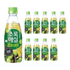 초록매실 스파클링 제로, 350ml, 10개