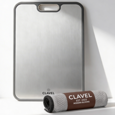 CLAVEL 304 스텐 양면 도마, 1세트, 차콜