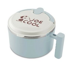 史努比 玩酷不鏽鋼隔熱保鮮碗 不鏽鋼隔熱碗 snoopy 隔熱湯碗 304不鏽鋼碗 保鮮碗 泡麵碗 餐碗 手把, 1個, 淺綠