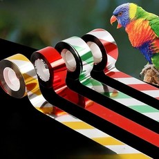 새쫓는 방조테이프 농업용 방조 비둘기 조류퇴치 반사 새줄 과수원 농작물보호 반짝이, 옐로우_스트라이프, 1개