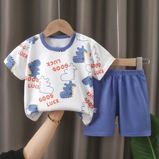 夏季男童純棉短袖套裝 (70-130cm) 兒童居家內衣睡衣家居服