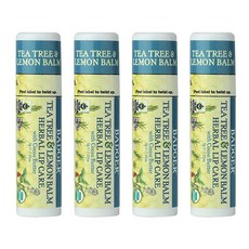 뱃저 허벌 립 케어 7g, Tea Tree & Lemon, 4개