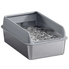 페밀리아 스테인리스 고양이 화장실 XL, 1개, 연그레이