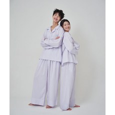 [오끼뜨] OGGITT (uni)도미토리 펜슬 스트라이프 파자마 퍼플