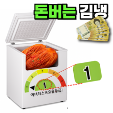 케이프레시 저전력 0.29kwh 김치냉장고 소형 쌀 미니 뚜껑형 냉동 술장고 김냉, 72L