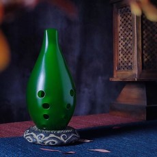 滿口塤陶塤 初學者自學入門 專業演奏考級10孔 十孔 古塤陶勛損隕樂器 好聽 好用, 10孔帝王綠G調【樹脂】